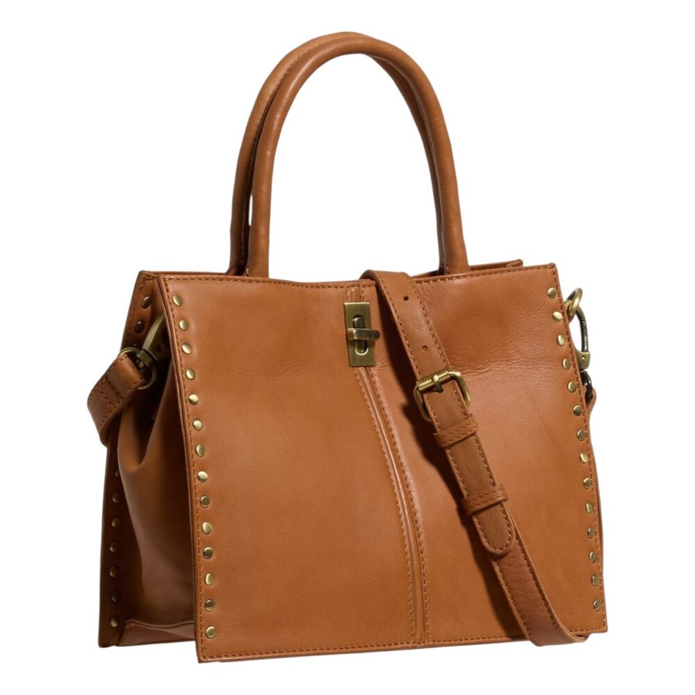 ***MARTA PONTI Mini Square Studded Satchel - Leather